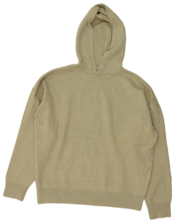 Zara Suéter masculino com capuz e viscose cáqui médio