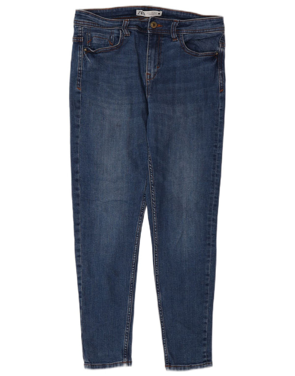 Zara Jeans Skinny Feminino EU 40 Médio W30 L27 Azul Algodão