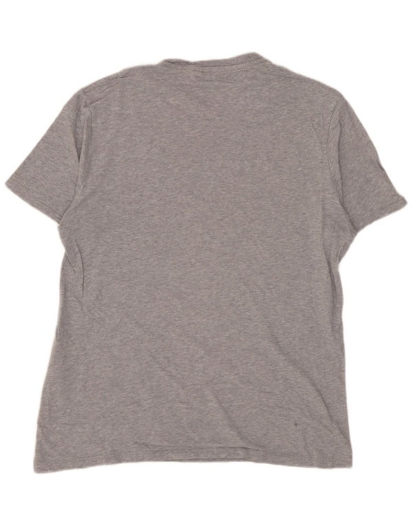 Camiseta gráfica masculina Levi's Top algodão manchado cinza médio