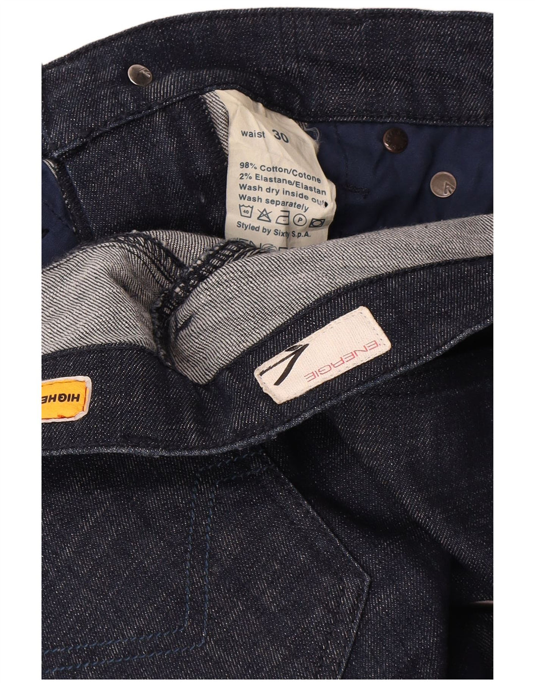 Energie Womens Slim Jeans W30 L34 Azul Marinho Algodão