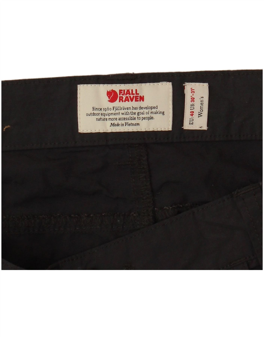 Shorts cargo feminino FJALL RAVEN EU 40 médio W31 preto