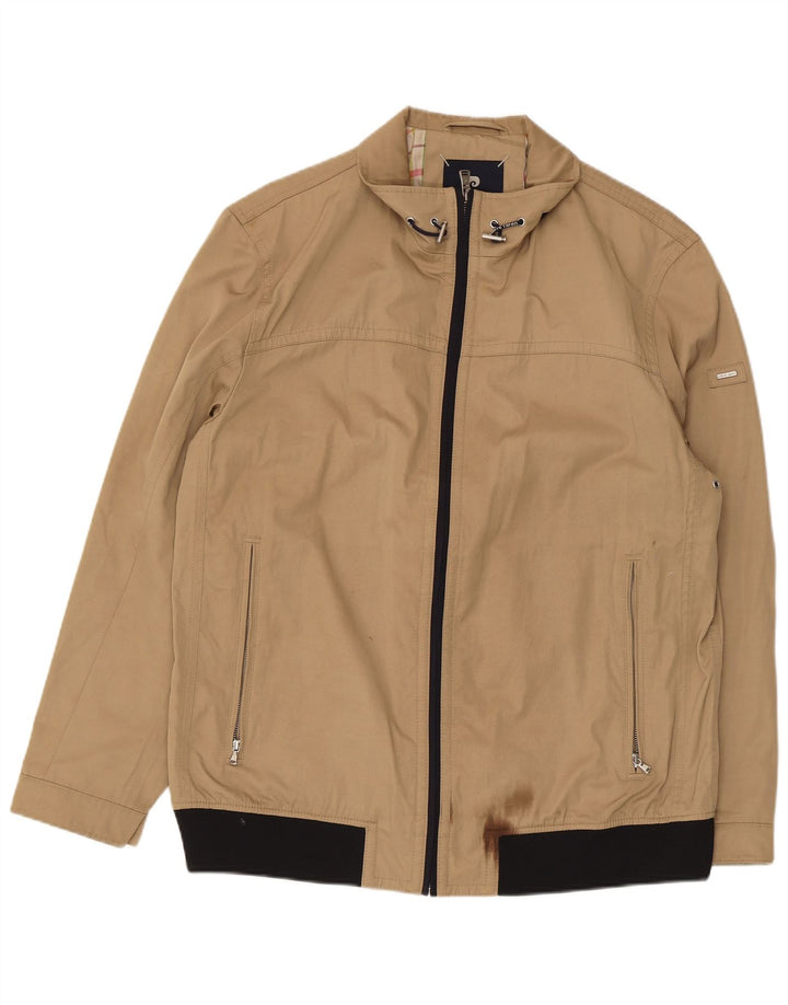 Jaqueta bomber masculina Pierre Cardin IT 54 2XL poliéster bege