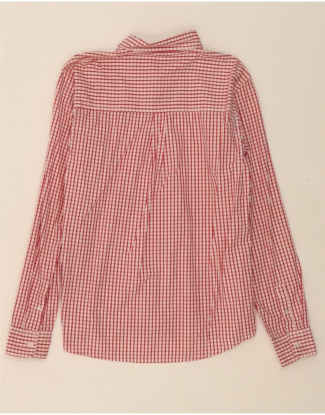 BENETTON Mens Shirt Small Red Check Vintage Benetton and Second-Hand Benetton from Messina Hembry 