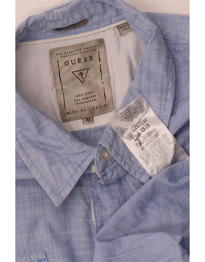 Guess Camisa masculina regular fit pulôver XL azul algodão