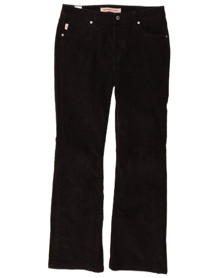 Calça feminina Superdry Bootcut veludo W30 L30 preta