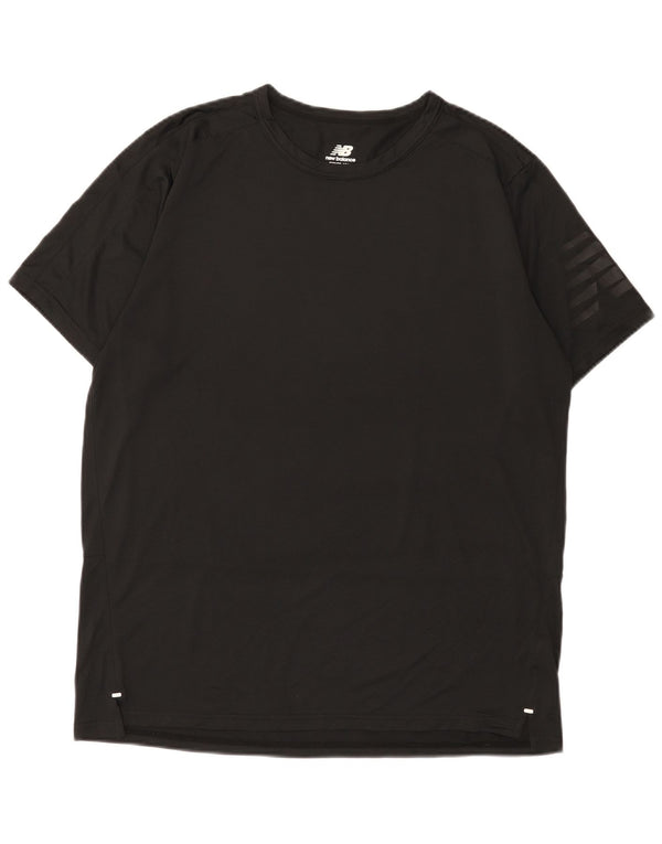 Camiseta gráfica masculina New Balance grande preta