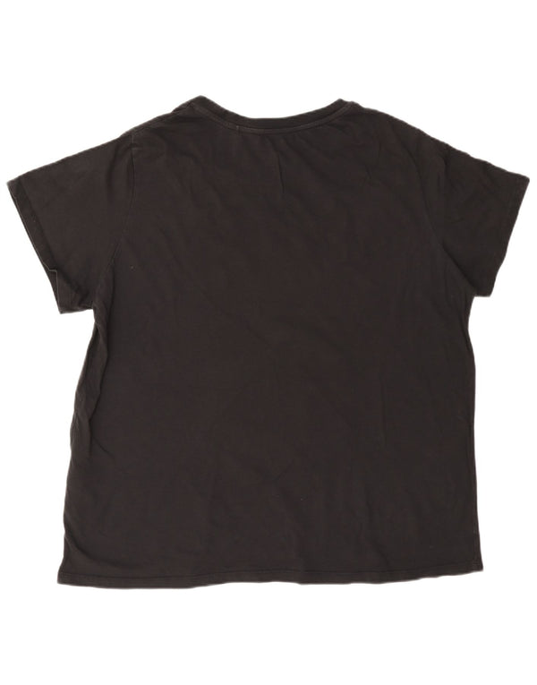 Camiseta feminina gráfica Levi's Top UK 20 2XL algodão preto