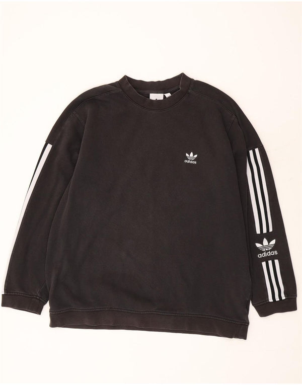 Adidas Mens Graphic Moletom Jumper XL Algodão Preto