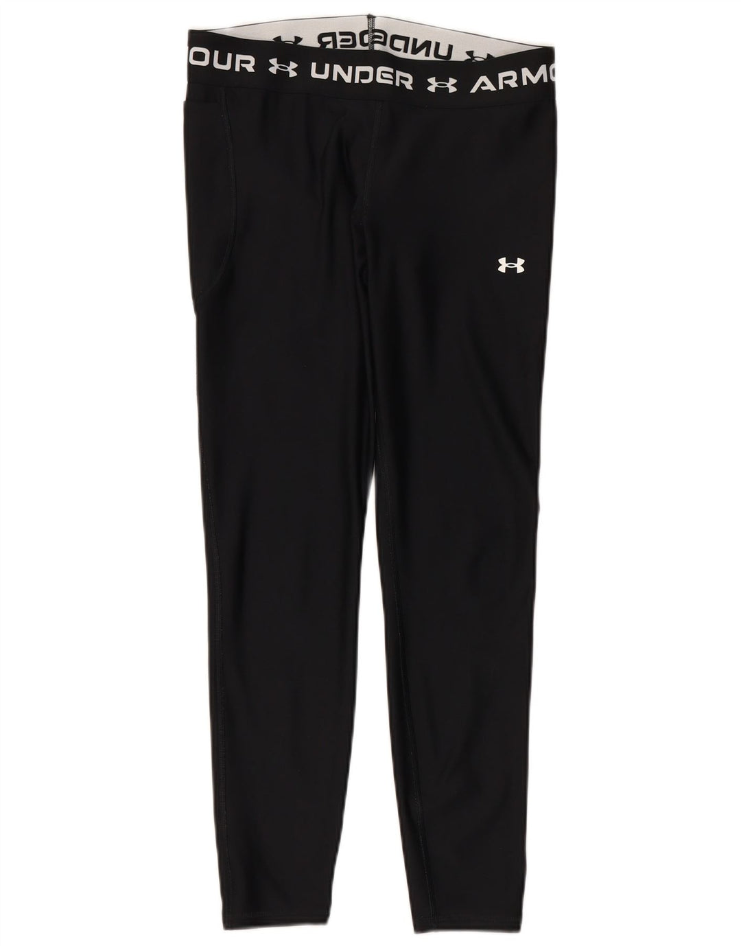 Leggings gráficas femininas UNDER ARMOUR UK 14 grande poliéster preto