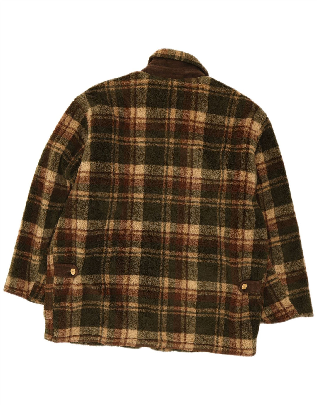 Jaqueta de lã masculina Bailo UK 42 XL poliéster xadrez verde
