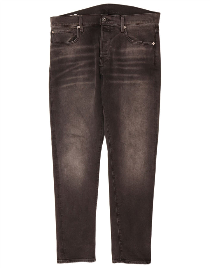G-Star Masculino Slim Jeans W34 L32 Algodão Cinza
