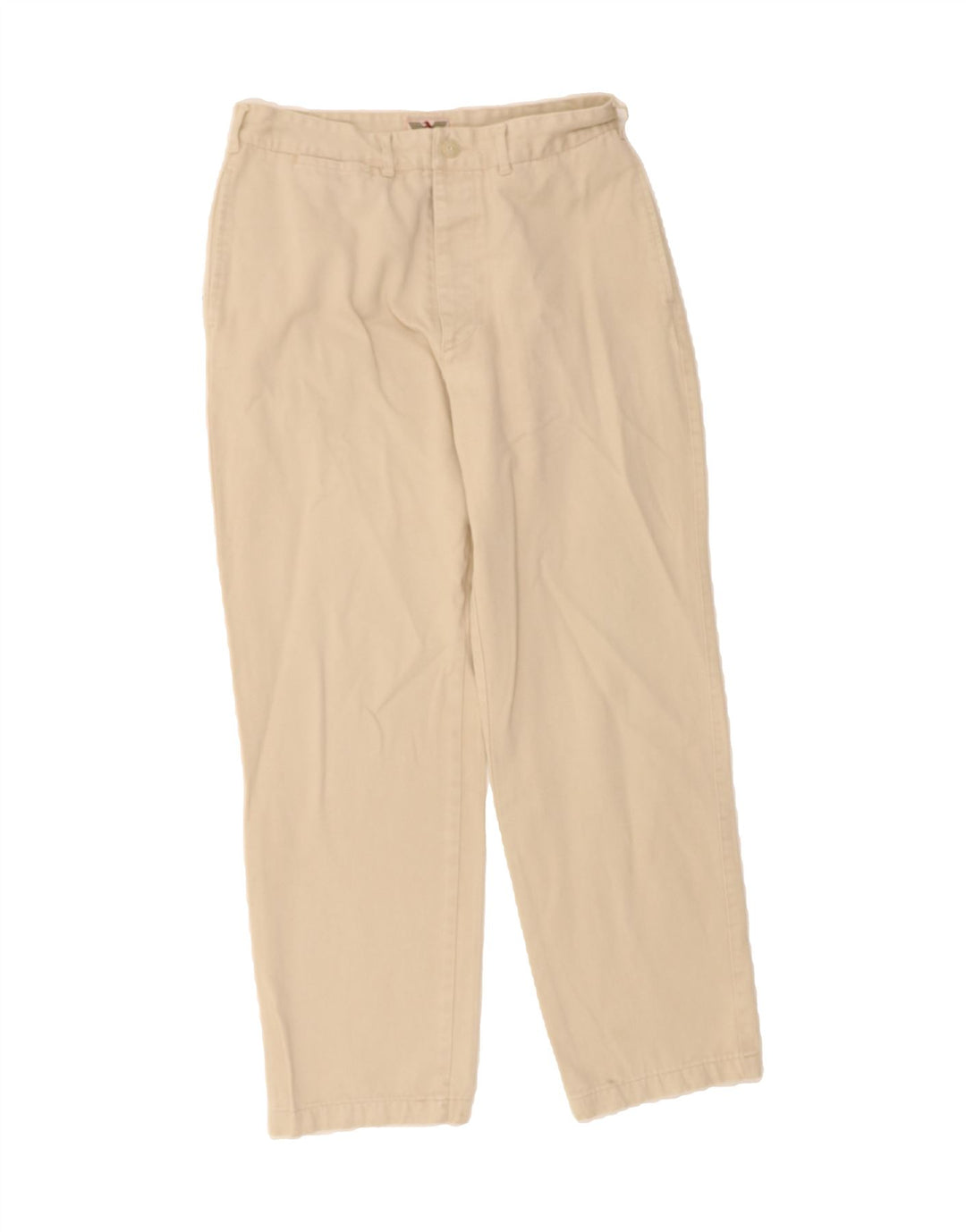 VINTAGE Mens Straight Chino Trousers W33 L30 Beige Cotton Vintage Vintage and Second-Hand Vintage from Messina Hembry 