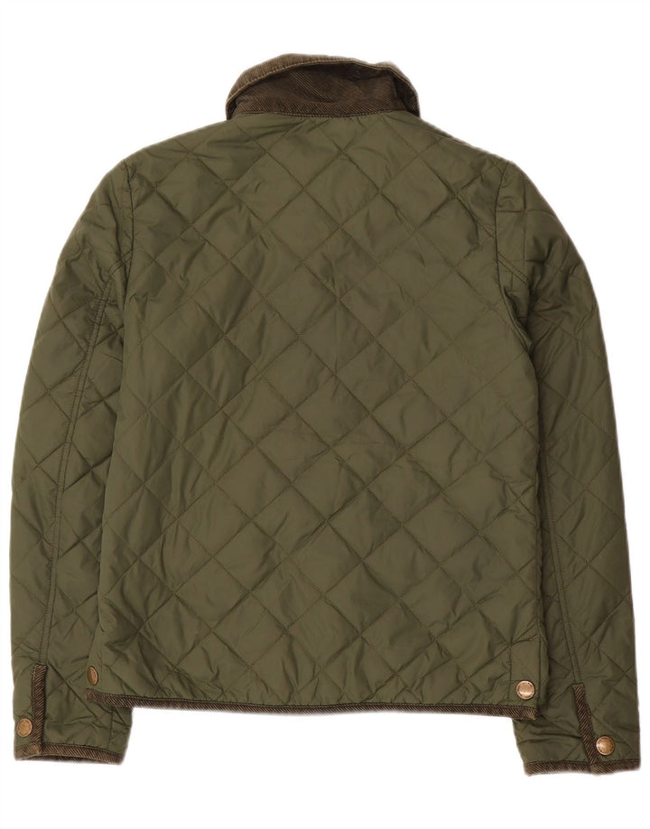 Jaqueta acolchoada feminina JACK WILLS UK 8 pequena caqui nylon
