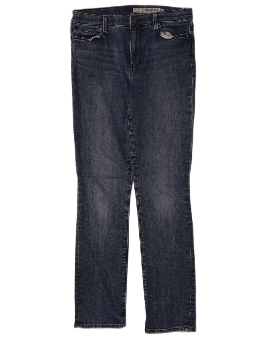 DKNY Jeans Slim Feminino US 6 Médio W30 L30 Azul Algodão