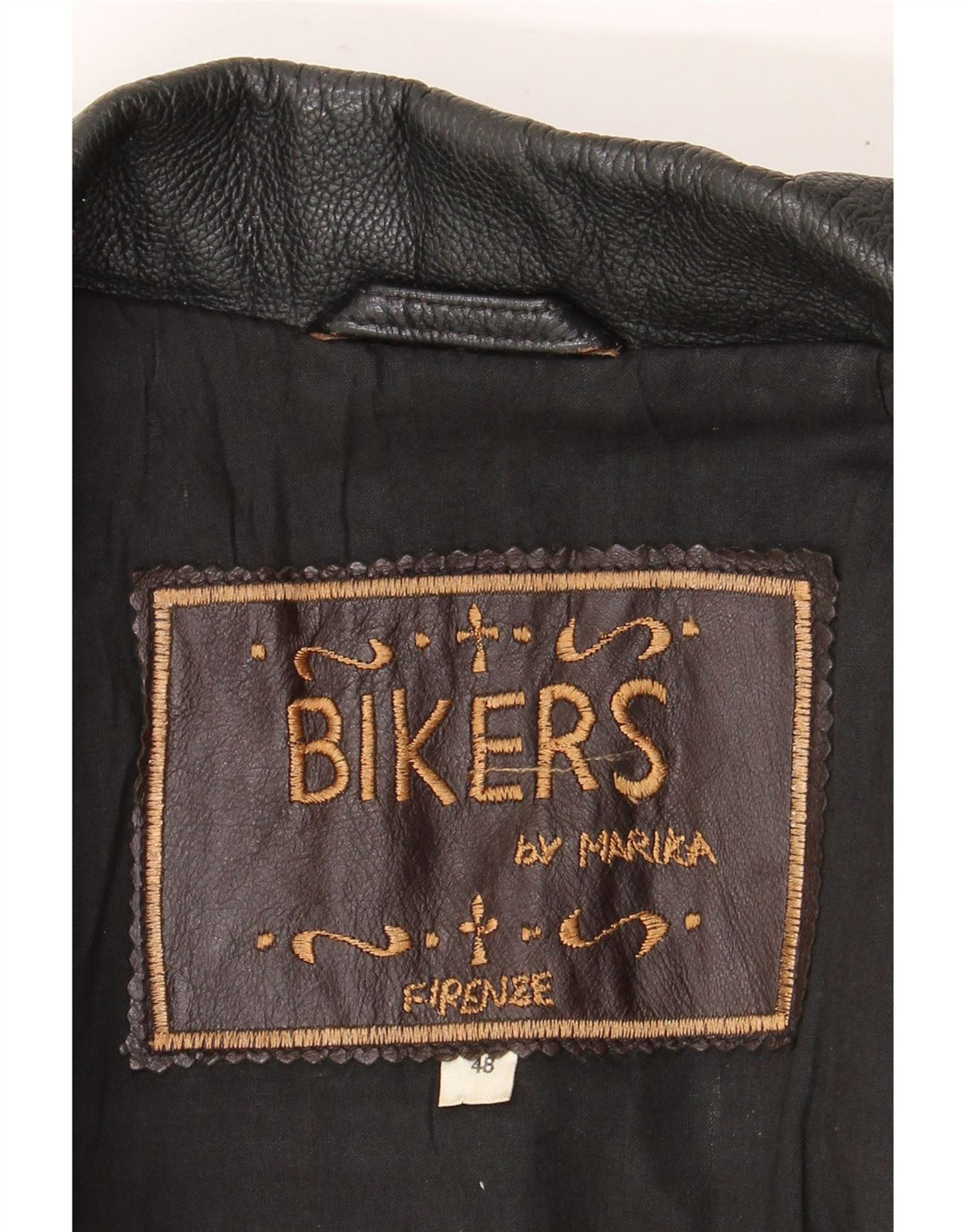 Jaqueta masculina de couro Marika para motociclista IT 48 couro marrom médio