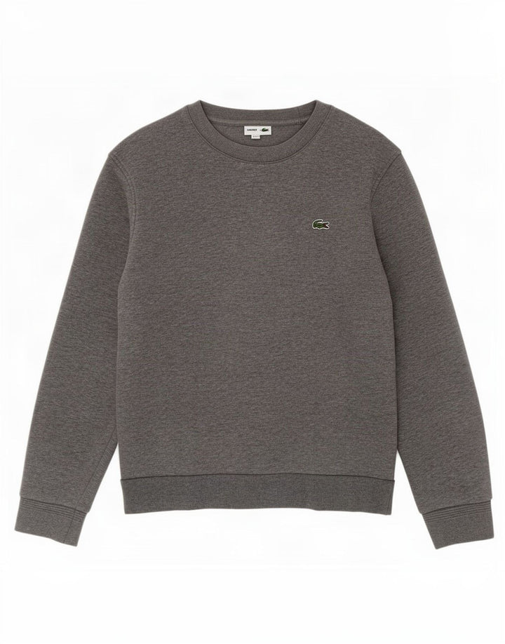 Lacoste moletom masculino tamanho 4 algodão cinza médio