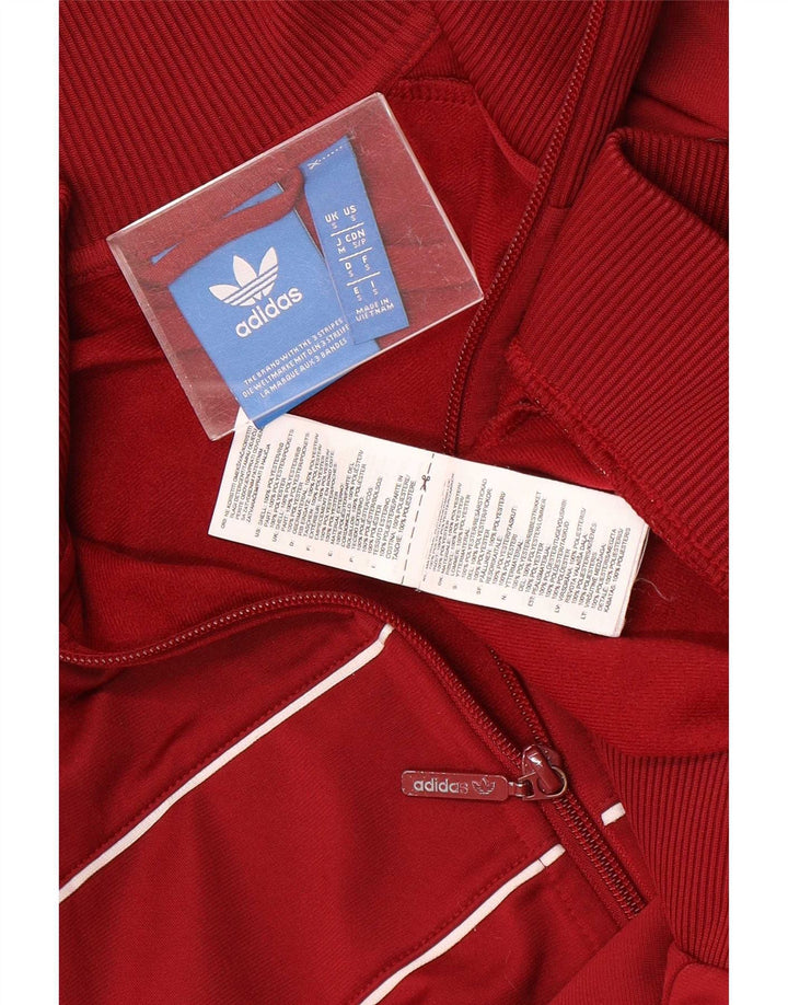 Adidas Mens Treino Top Jaqueta Pequena Borgonha Poliéster