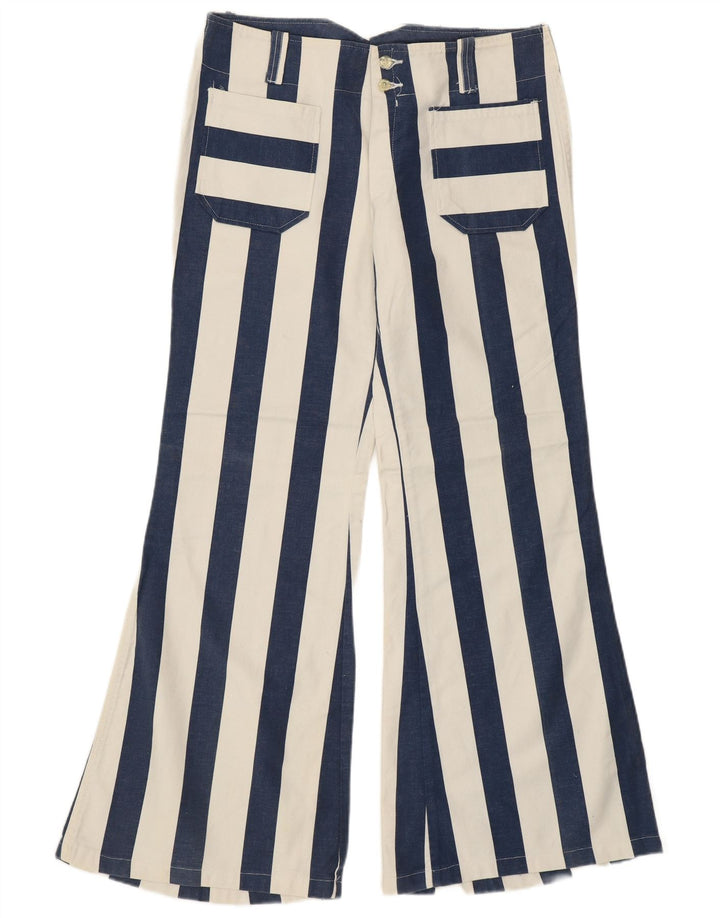 Calça casual feminina VINTAGE de cintura alta IT 48 XL W34 L31 azul retrô