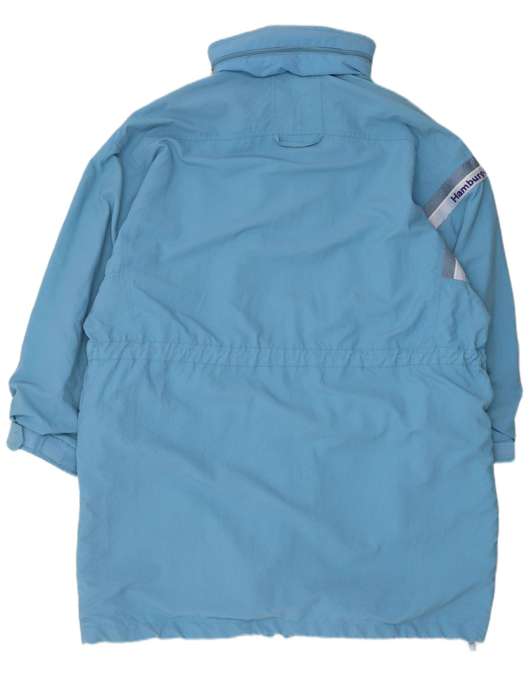 Casaco corta-vento feminino com capuz grande Tactel UK 10 pequeno azul poliamida