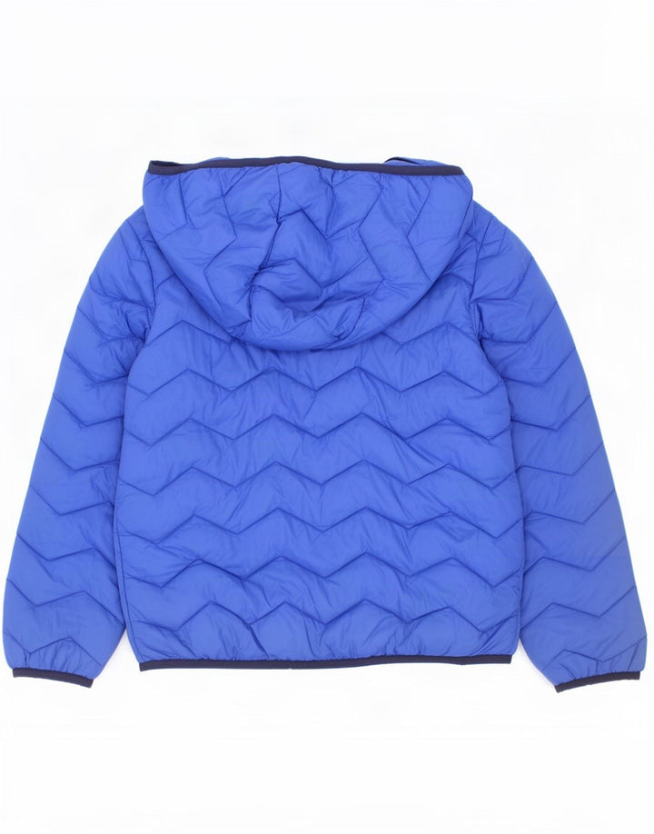 Casaco acolchoado com capuz Benetton Boys 7-8 anos azul médio poliamida