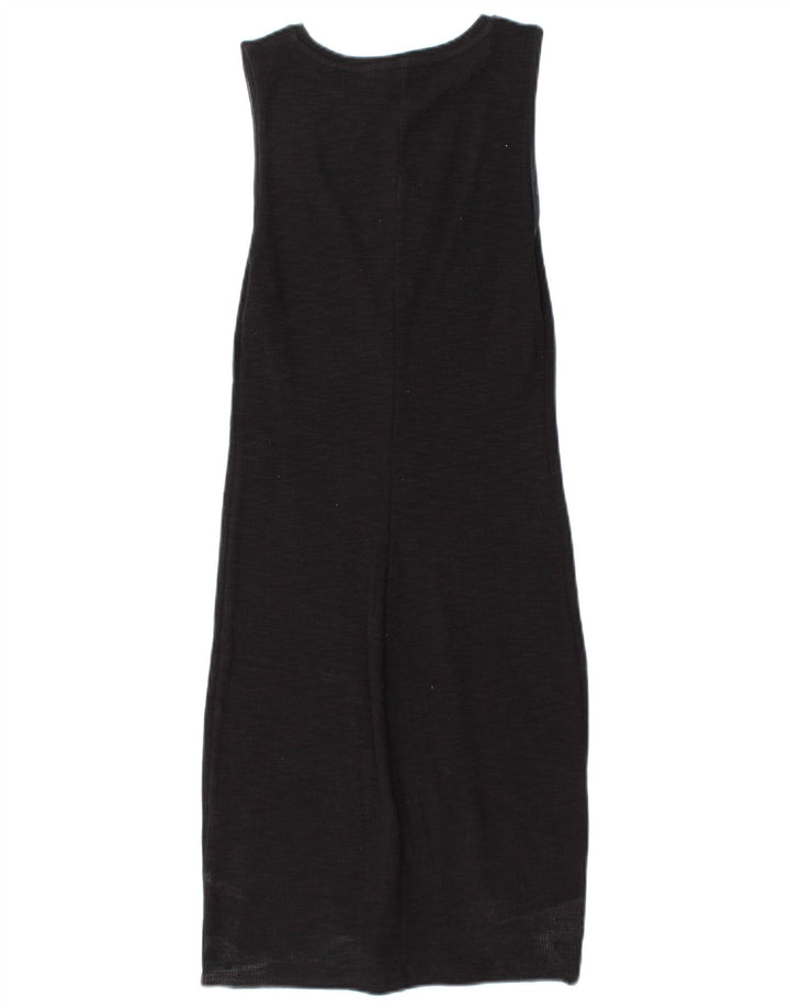 Vestido feminino Zara com bainha sem mangas UK 10 pequeno preto