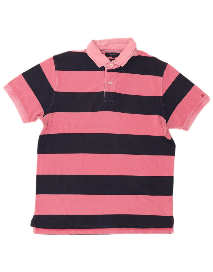 Camisa polo masculina TOMMY HILFIGER Slim Fit Rugby XL listrada rosa