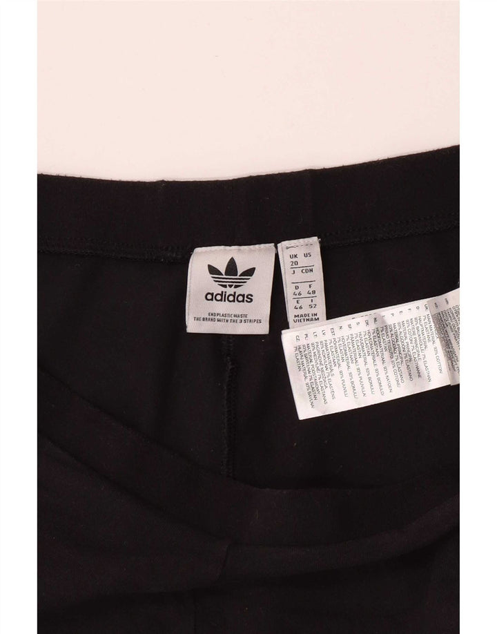 Leggings Adidas Femininas UK 20 2XL Algodão Preto