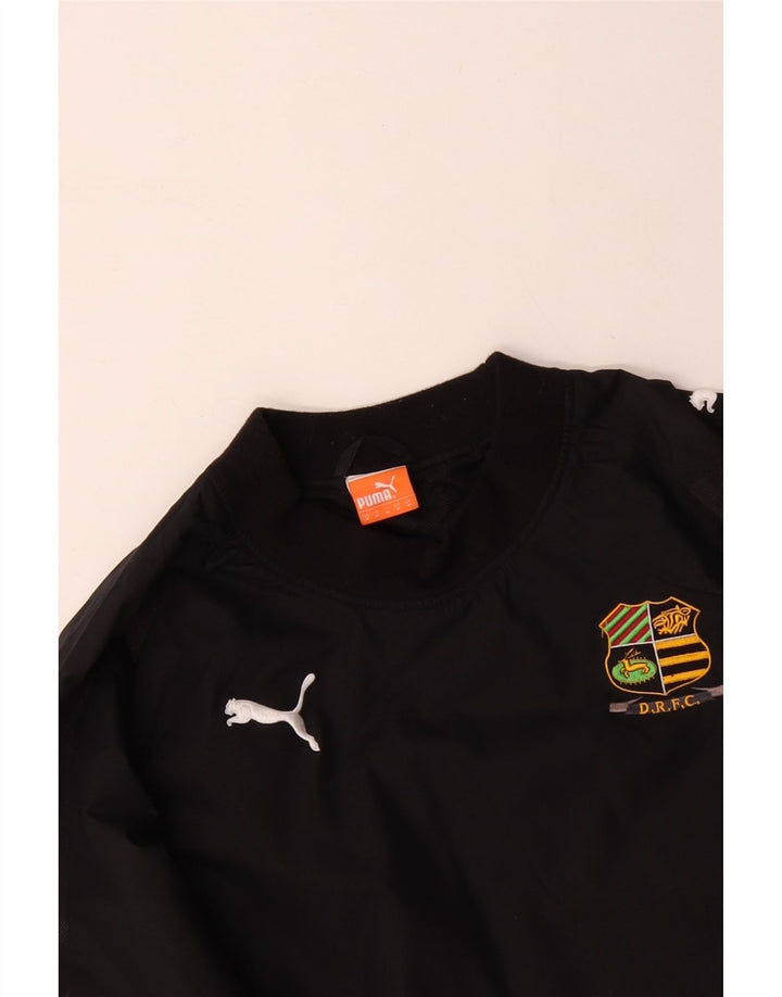 PUMA Mens Graphic Top Manga Longa Médio Preto Poliéster