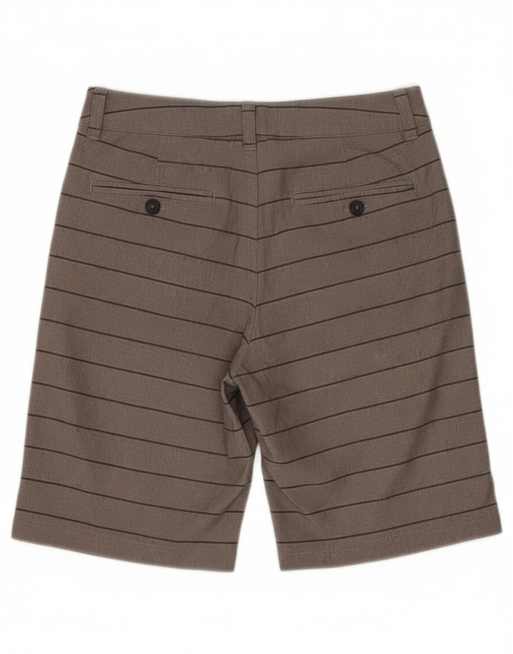 Under Armour Boys Chino Shorts 9-10 anos W25 poliéster listrado cinza