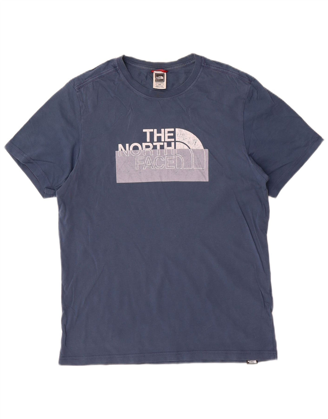 Camiseta gráfica masculina The North Face Top de algodão azul médio