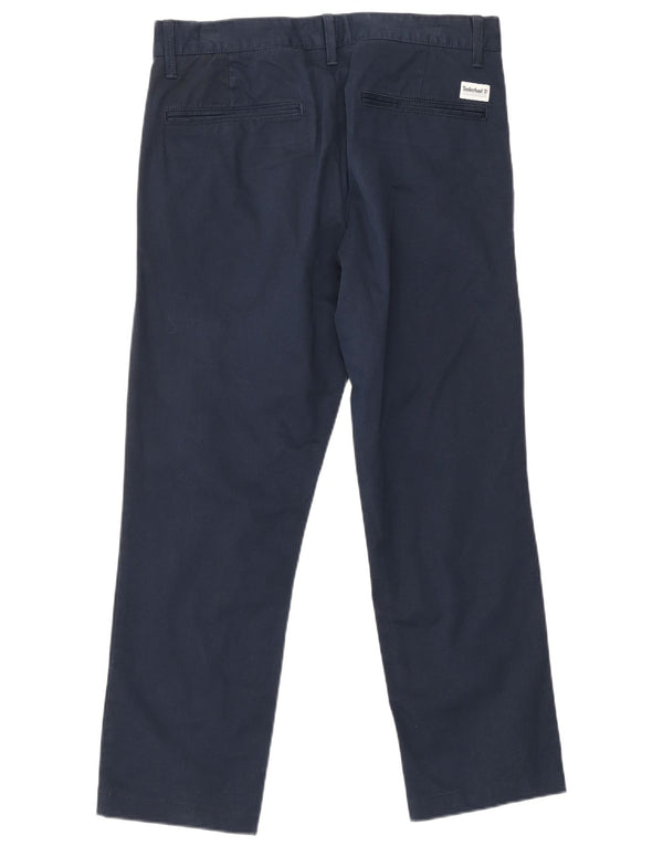 Calças chino retas masculinas Timberland W31 L27 azul marinho
