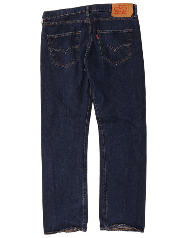 Levi's Masculino 501 Straight Jeans W34 L32 Azul Marinho Algodão