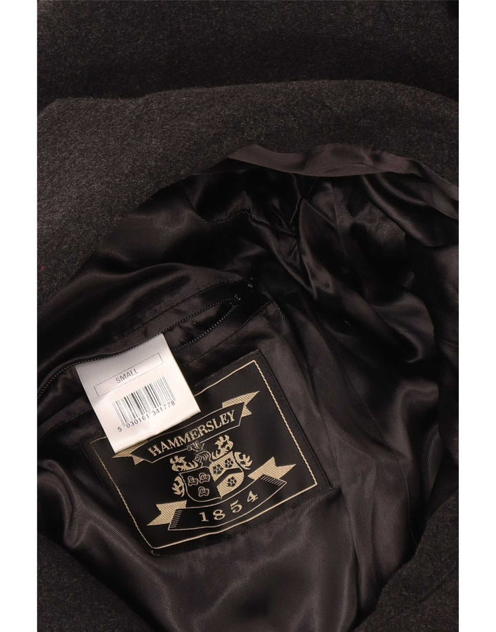 Sobretudo masculino Hammersley UK 36 lã cinza pequena