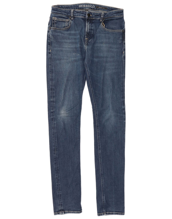 Guess Womens Skinny Jeans UK 16 Large W32 L32 Blue Lyocell