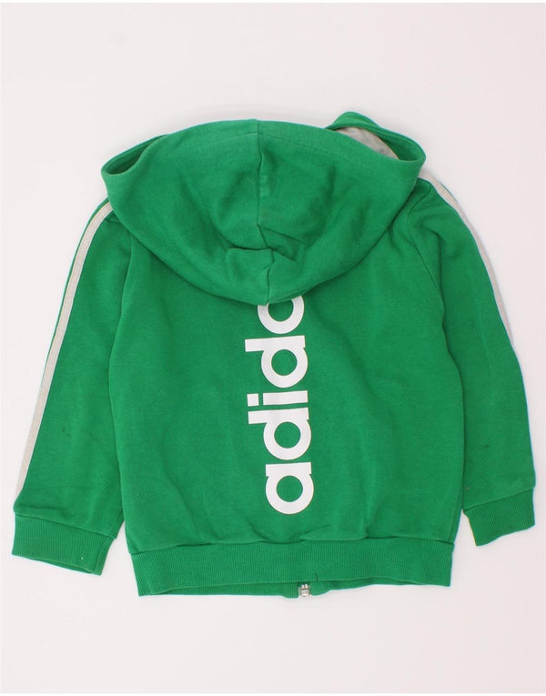 Suéter Adidas Baby Boys Graphic Zip com capuz 18-24 meses algodão verde