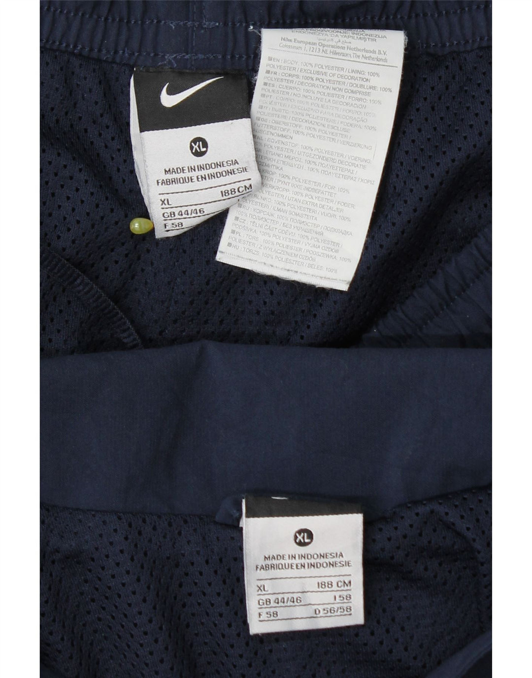 Nike Masculino Full Tracksuit UK 44/46 XL Azul Marinho Colorblock Poliéster