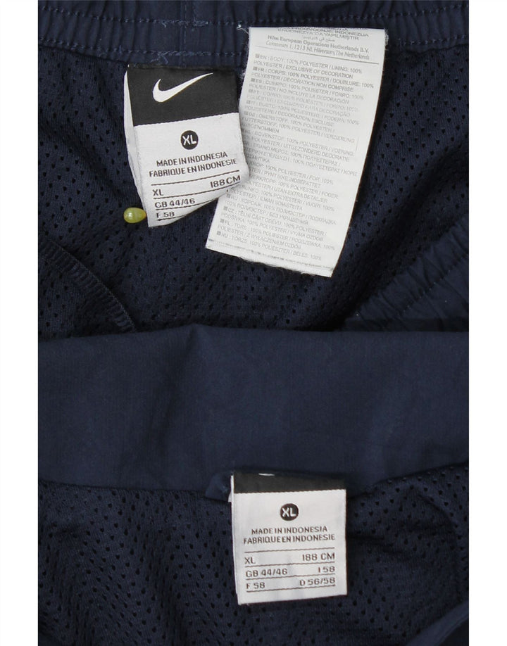 Nike Masculino Full Tracksuit UK 44/46 XL Azul Marinho Colorblock Poliéster