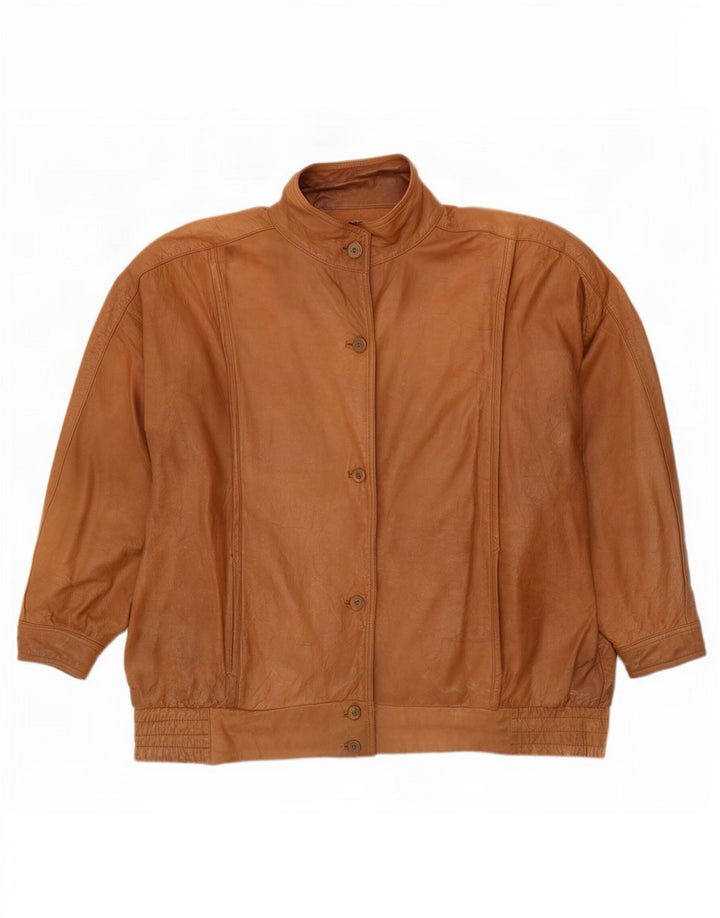 Jaqueta de couro grande Lepegro feminina EU 44 XL marrom