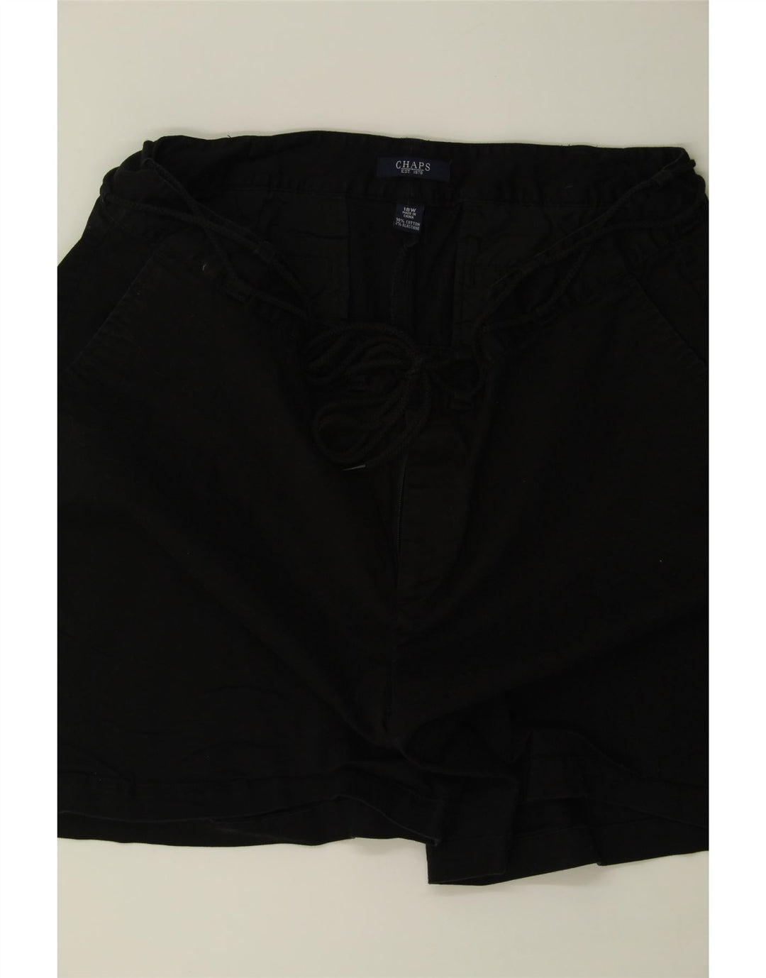 CHAPS Womens Casual Shorts US 18 2XL W40  Black Cotton Vintage Chaps and Second-Hand Chaps from Messina Hembry 
