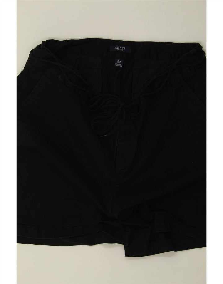 CHAPS Womens Casual Shorts US 18 2XL W40  Black Cotton Vintage Chaps and Second-Hand Chaps from Messina Hembry 