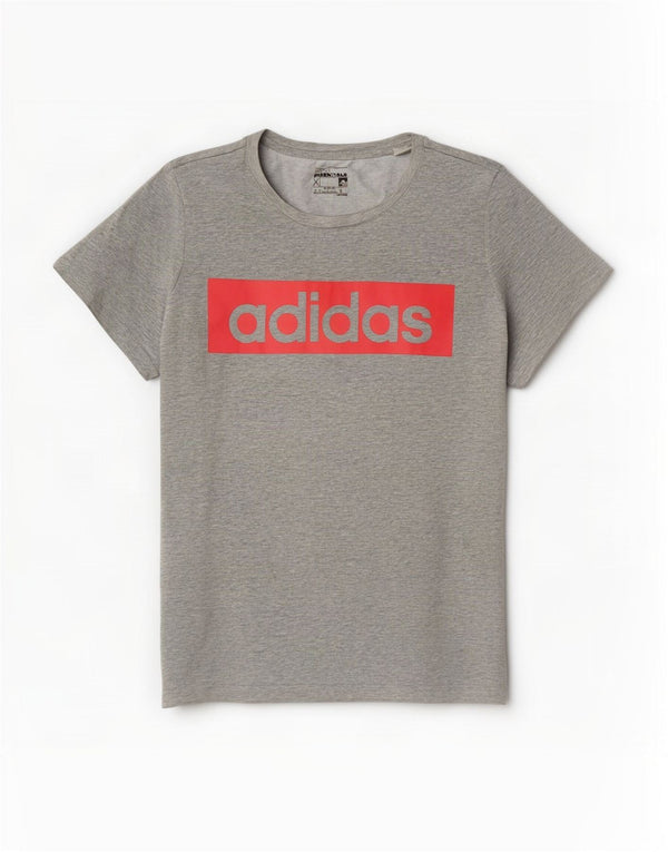 Adidas Camiseta Feminina Graphic Top UK 18 XL Cinza Algodão