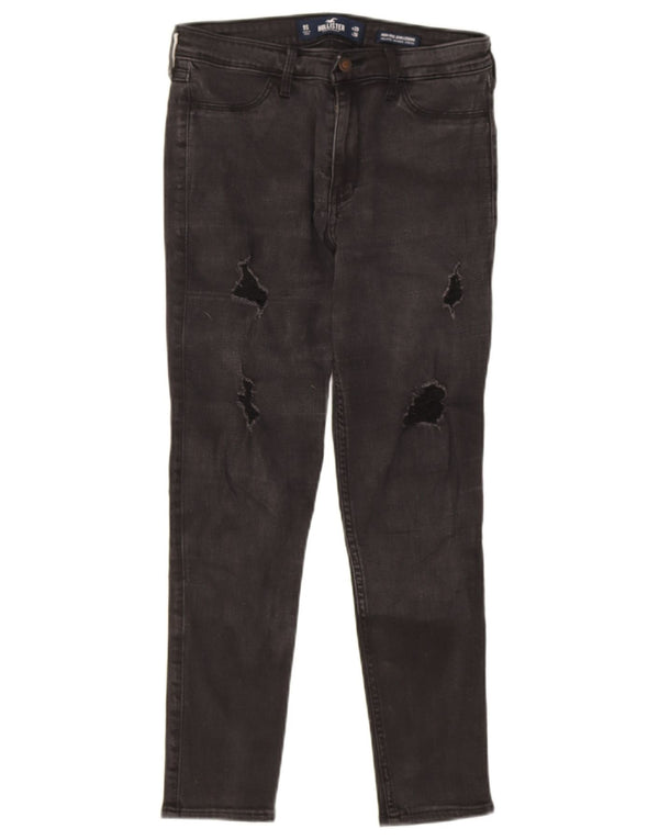 Calça jeans skinny feminina Hollister cintura alta US 9 médio W29 L26 preta