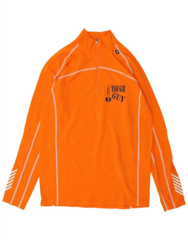 HELLY HANSEN Masculino gráfico com zíper e gola pulôver top XL laranja