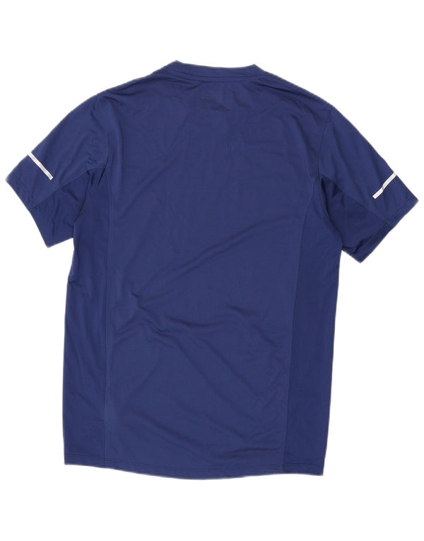 Camiseta masculina New Balance pequena azul marinho poliéster