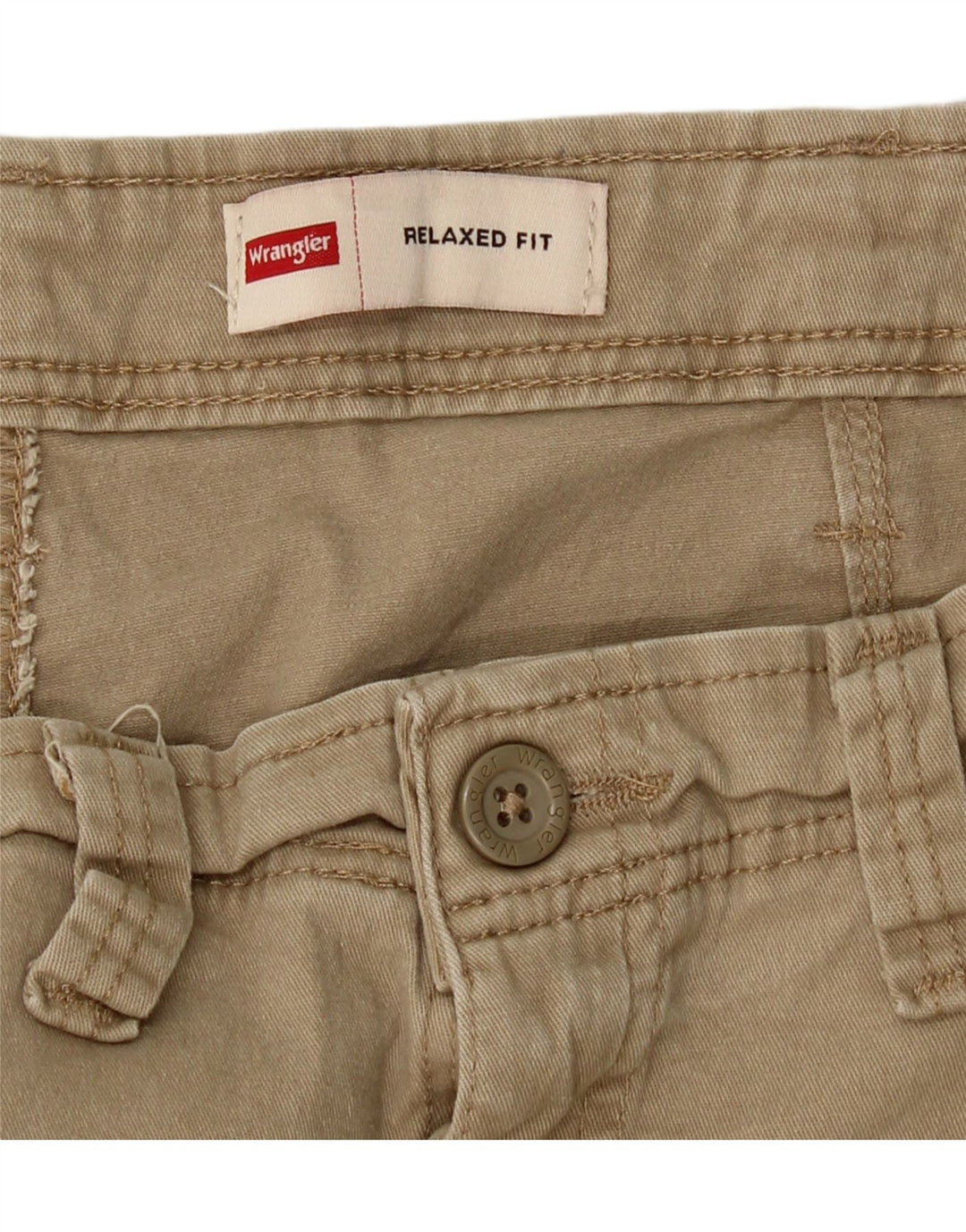 WRANGLER Mens Relaxed Fit Cargo Trousers W44 L27 Beige Cotton Vintage Wrangler and Second-Hand Wrangler from Messina Hembry 