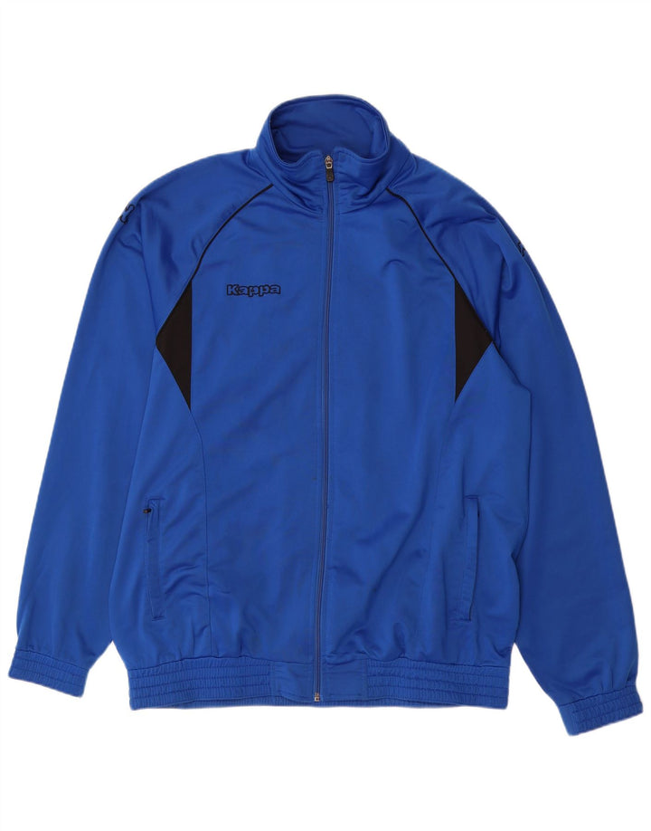 KAPPA Mens Treino Top Jaqueta XL Azul Colourblock Poliéster