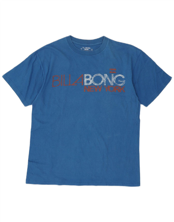 Camiseta gráfica masculina BILLABONG grande algodão azul