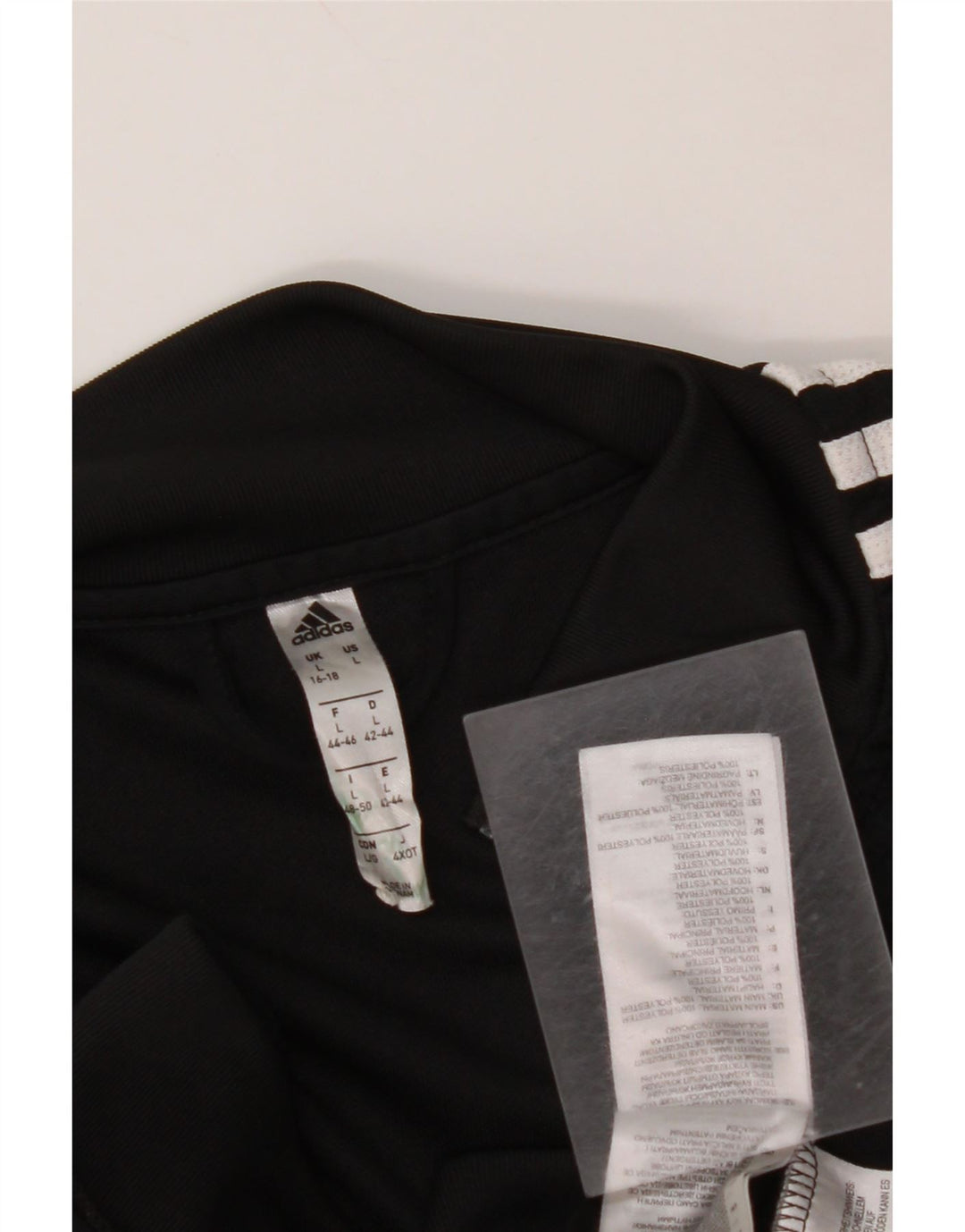 ADIDAS Womens Climalite Tracksuit Top Jacket UK 16/18 Grande Preto