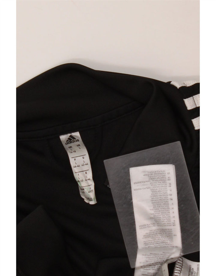 ADIDAS Womens Climalite Tracksuit Top Jacket UK 16/18 Grande Preto