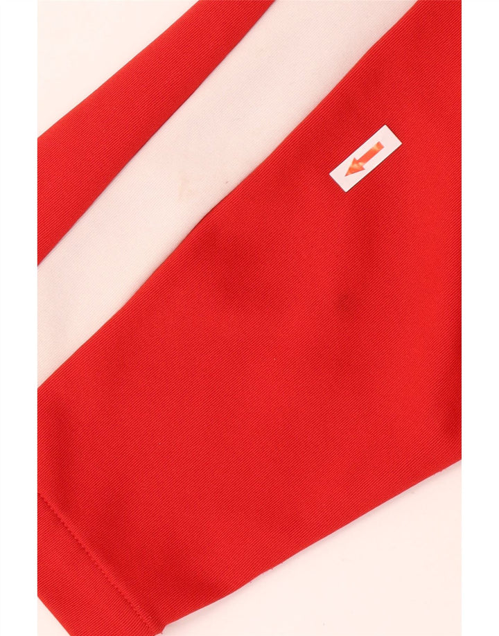 Puma Womens Retro Tracksuit Top Jacket UK 14 Medium Red Colourblock